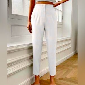 Elegant White Women's Trousers